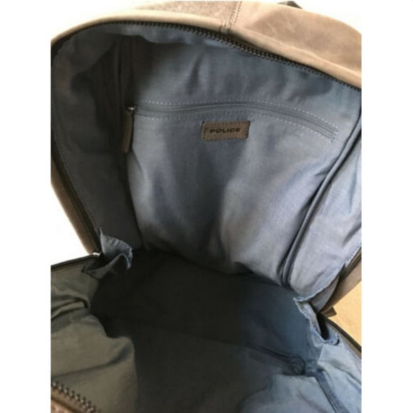 Police Brand Designer Armed Pyramid Grey Backpack - Picture 5 of 7